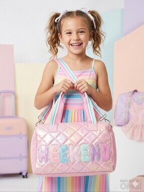MISS GWEN's OMG! Accessories Weekend Quilted Medium Duffle Bag in Multi-pastels